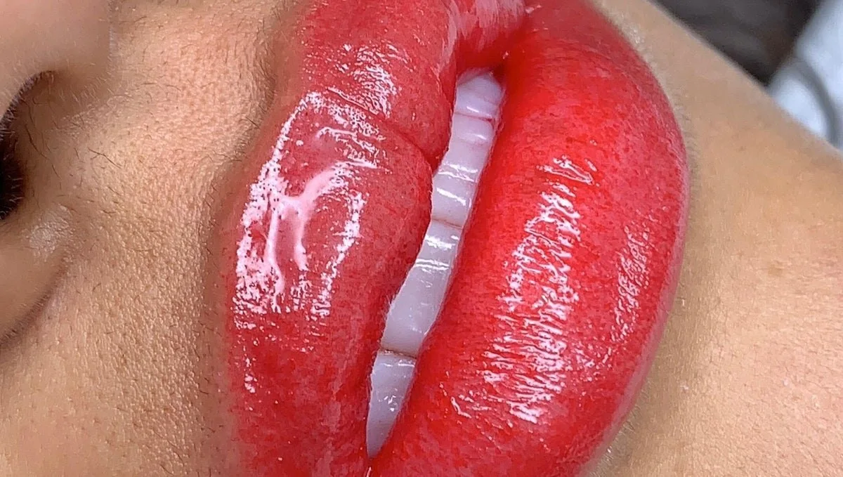 Cherry lip blush by Eliza Pino